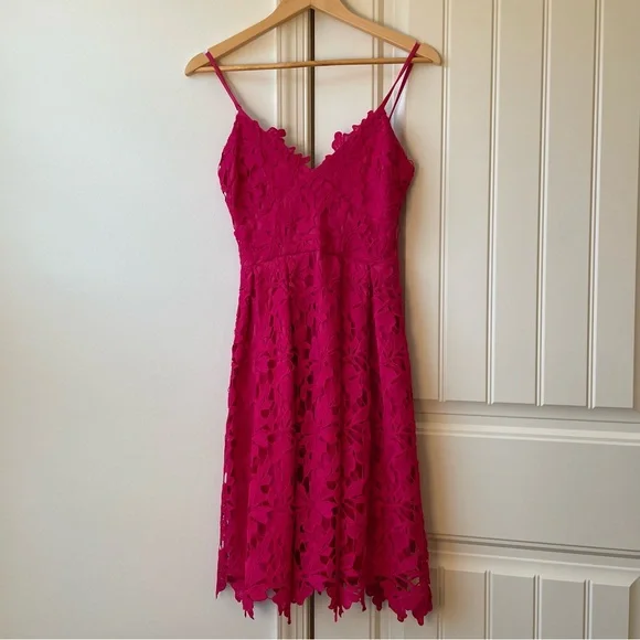 Love 'Ady | Dresses | Hot Pink Aline Lace Dress Perfect For A Wedding |  Poshmark